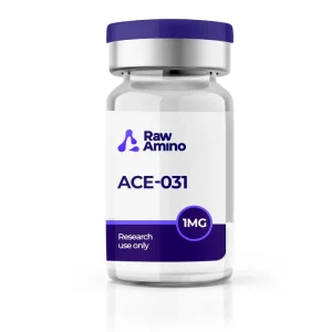 ACE-031 1mg research peptide vial by Raw Amino
