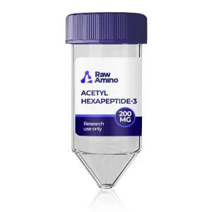 Argireline 200mg (Acetyl Hexapeptide-3) research peptide vial by Raw Amino