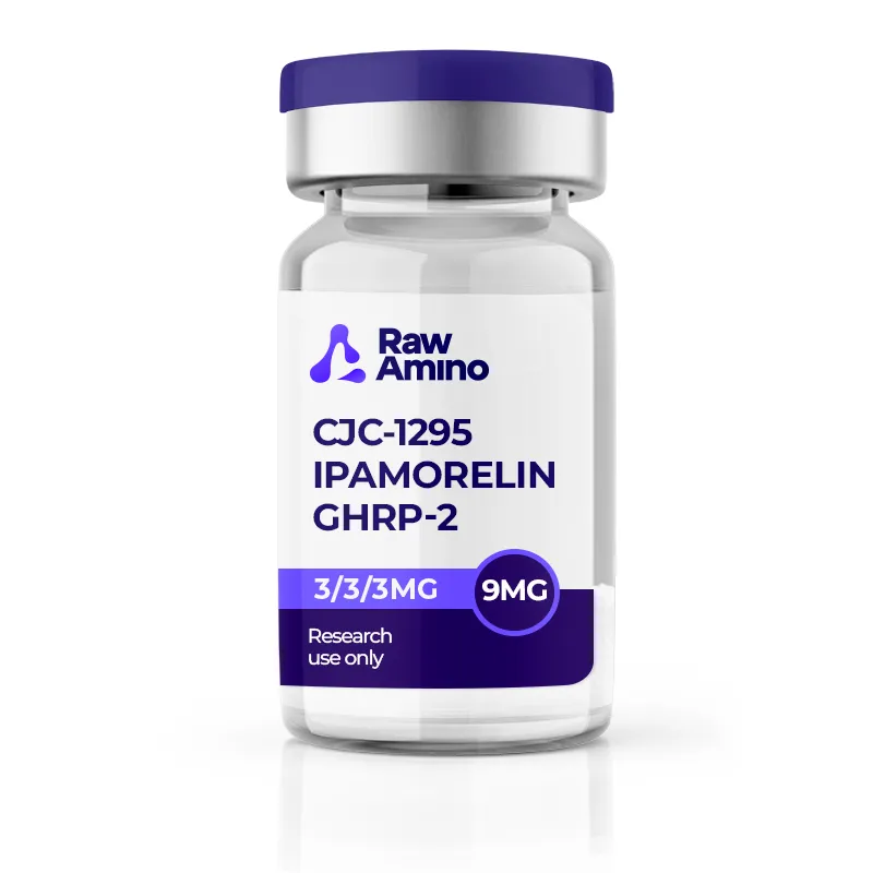 CJC-1295 Ipamorelin GHRP-2 Blend 9mg 1 CJC-1295 Ipamorelin GHRP-2 Blend 9mg research peptide vial by Raw Amino