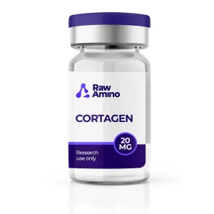 Cortagen 20mg research peptide vial by Raw Amino