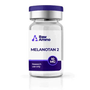 Melanotan 2 10mg research peptide vial by Raw Amino