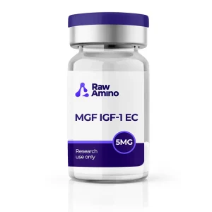 MGF IGF-1 Ec 5mg research peptide vial by Raw Amino