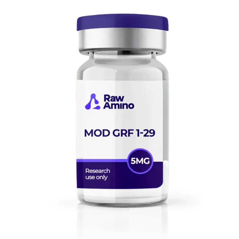 Mod GRF 1-29 (CJC-1295 No DAC) 5mg 1 Mod GRF 1-29 (CJC-1295 No DAC) 5mg research peptide vial by Raw Amino
