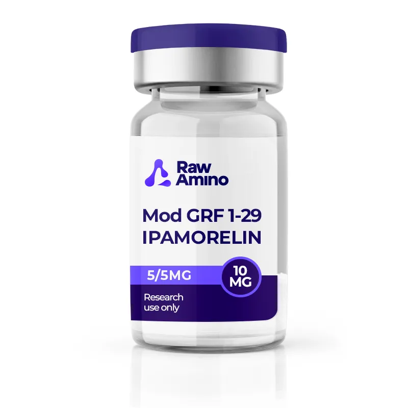Mod GRF 1-29 Ipamorelin Blend 10mg 1 Mod GRF 1-29 Ipamorelin Blend 10mg research peptide vial by Raw Amino