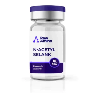 N-Acetyl Selank 10mg research peptide vial by Raw Amino