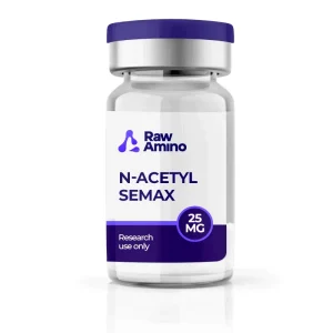 N-Acetyl Semax 25mg research peptide vial by Raw Amino