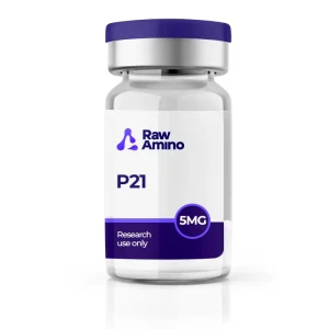 P21 5mg research peptide vial by Raw Amino