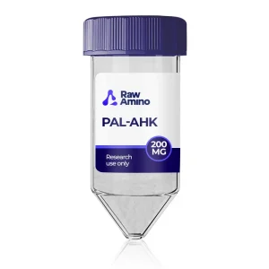 Pal-AHK 200mg research peptide vial by Raw Amino