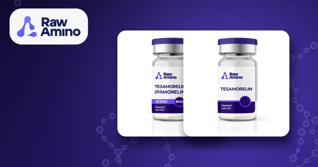 Raw amino tesamorelin vials