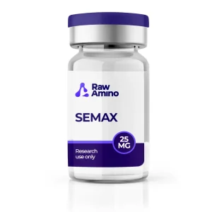 Semax 25mg research peptide vial by Raw Amino