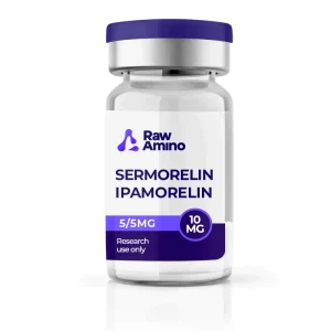 Sermorelin Ipamorelin Blend 10mg research peptide vial by Raw Amino