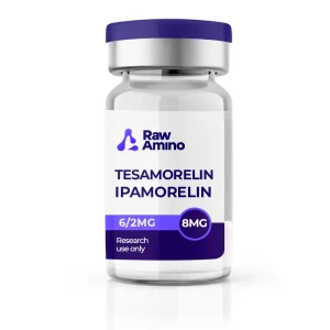 Tesamorelin Ipamorelin Blend 8mg research peptide vial by Raw Amino